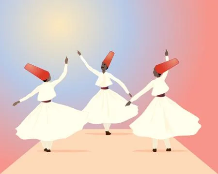 Whirling dervish Stock Illustration