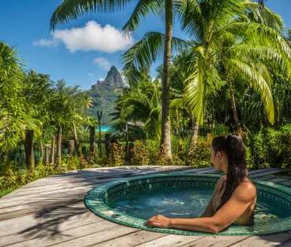 Whirlpool in Bora Bora 스톡 사진