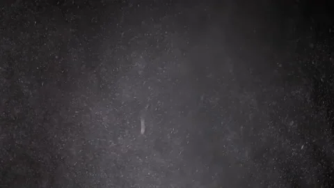 Whirlpool of Mixed Particles of Dust, Flour, Debris, Flying on Black Background Video stock 208624131