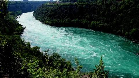 The Whirlpool State Park on the Niagara River Stock Footage 306560268