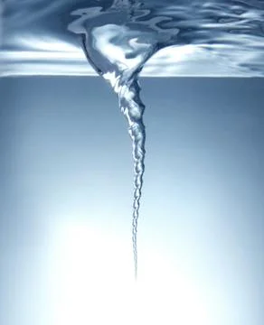 Whirlpool under water Stock Photos