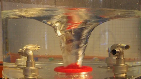 Whirlpool underwater in laboratory. Stock Footage 34661497