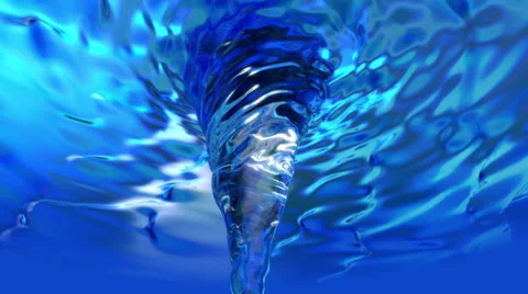 Whirlpool, Water funnel viewed from beneath water line, reflecting light Stock-Footage 36106952