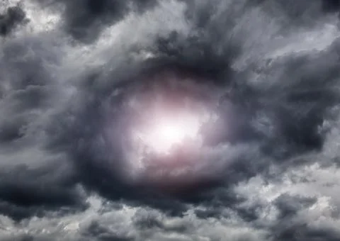 Whirlwind in the Clouds 스톡 사진