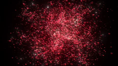 Whirlwind of hearts Video stock 169740360