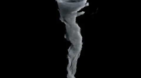 Whirlwind seamless loop, whirl, twister or tornado, isolated on black with alpha Stock Footage 41655834