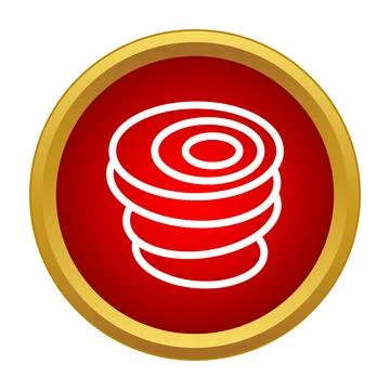 Whirlwind spiral icon on red button design Stock Illustration