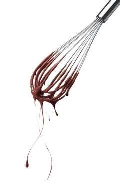 Whisk with chocolate Stock Photos