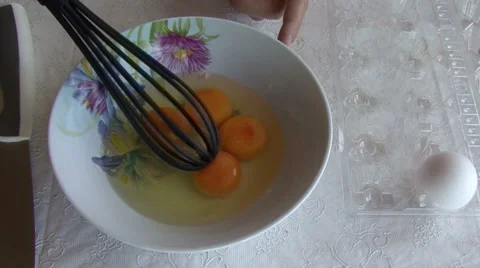 Whisk the eggs Stock Footage 53817024