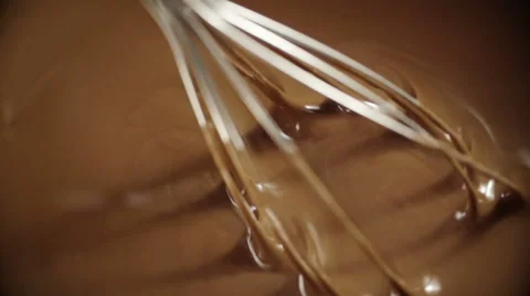 Whisk Hot Melted Chocolate Stock Footage 51599363