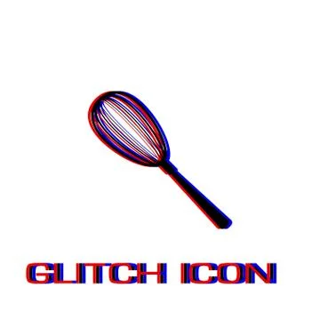 Whisk icon flat. Stock Illustration