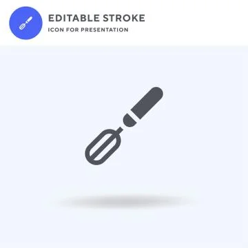 Whisk icon vector, filled flat sign, solid pictogram isolated on white, logo Stock Illustration