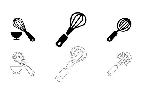 Whisk icons set Stock-Illustration