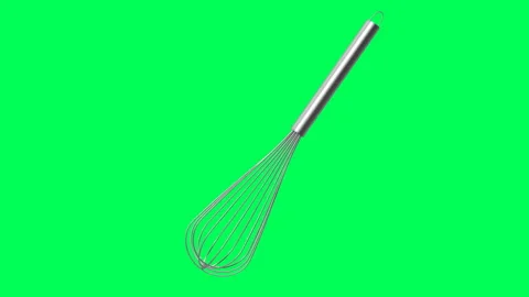 Green Plastic Kitchen Whisk Isolated On White Stock Photo, Picture and  Royalty Free Image. Image 25474095.