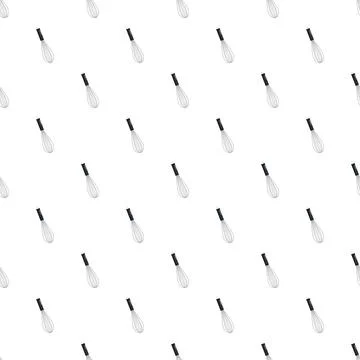 Whisk kitchen tool a seamless cooking pattern Stock Illustration