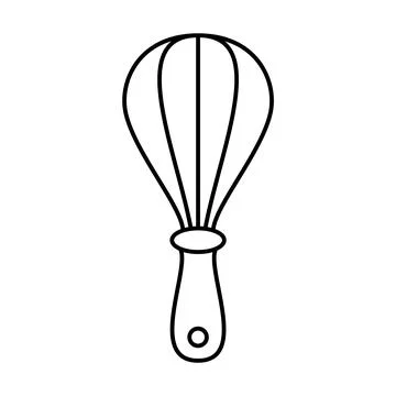 Whisk Outline Vector Illustration Stock Illustration