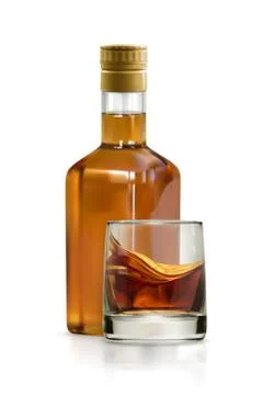 Whiskey, alcohol drink vector icon Stock Illustration