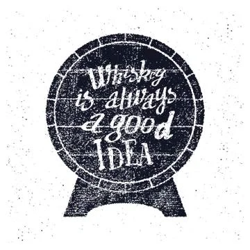Whiskey is always a good idea. Stock Illustration