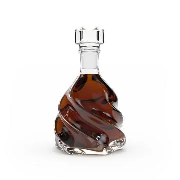 Whiskey bottle isolated 3d rendering Stock Illustration