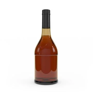Whiskey bottle isolated 3d rendering 스톡 일러스트