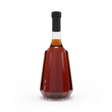 Whiskey bottle isolated 3d rendering 스톡 일러스트