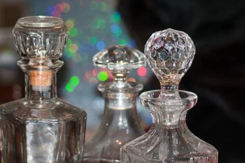 Whiskey bottles Stock Photos