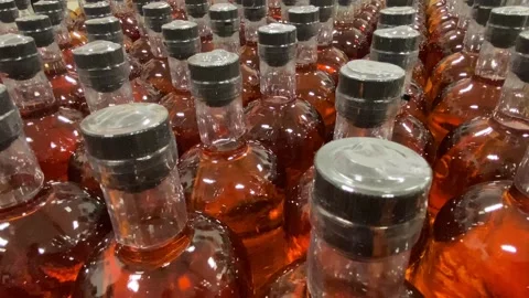Whiskey Bottles - Unmarked Stock Footage 172506020