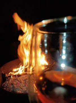 Whiskey &amp; Fire 01 Stock Photos