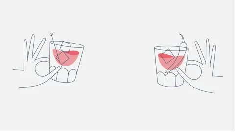 Whiskey glass clinking Stock Footage 259294887