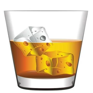 Whiskey Glass Stock Illustration