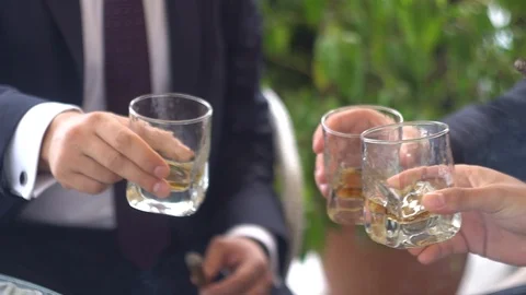 The whiskey glasses Stock Footage 104816417