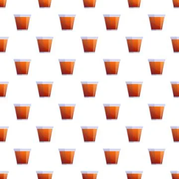Whiskey glasses pattern creating a seamless background Stock Illustration