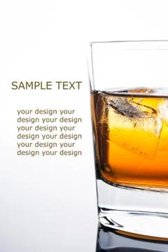 Whiskey with ice Stock Photos