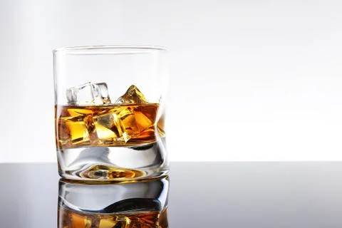 Whiskey with ice Stock Photos