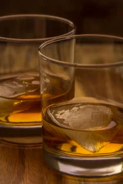 Whiskey on ice Stock Photos