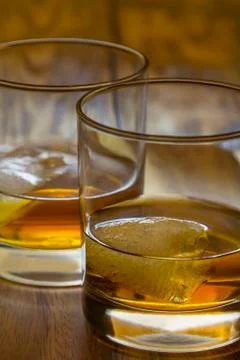 Whiskey on ice Stock Photos