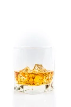 Whiskey with ice Stock Photos
