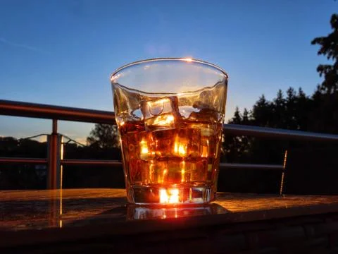 Whiskey with ice Stock Photos