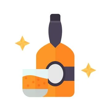Whiskey Icon Image. Illustrazione stock