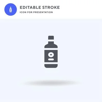 Whiskey icon vector, filled flat sign, solid pictogram isolated on white, log イラスト素材