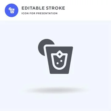 Whiskey icon vector, filled flat sign, solid pictogram isolated on white, logo イラスト素材