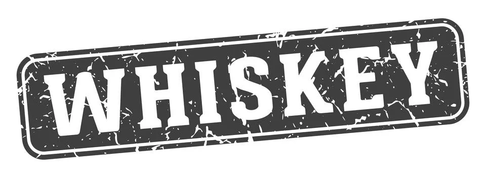 Whiskey rectangular sign. whiskey stamp Stockillustratie