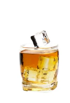 Whiskey on the rocks Stock Photos