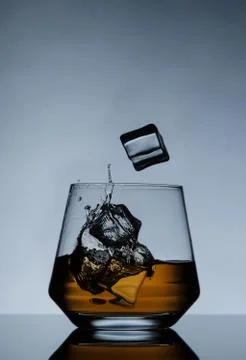 Whiskey on the rocks Stock Photos