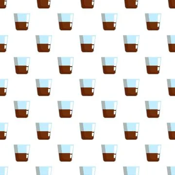 Whiskey shot glasses seamless pattern background design Stock Illustration