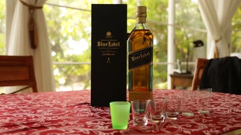 Whiskey shots Stock Footage 104776785