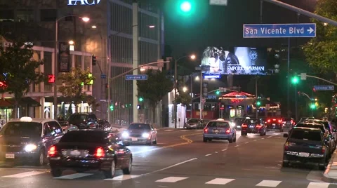 The Whiskey on Sunset at Night Stock Footage 5222895