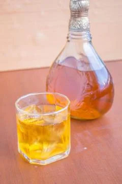 Whiskey at the table Stock Photos