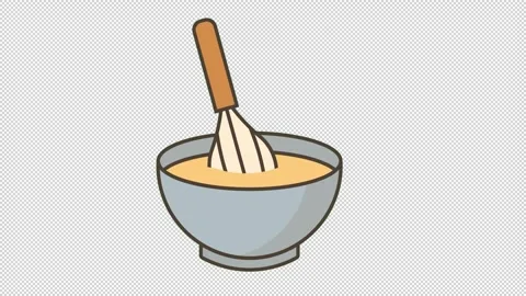 Whisking bowl animation Stockbeeldmateriaal 317990671