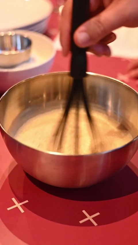 Whisking Dough. Baking Preparation Stock Footage 304705231